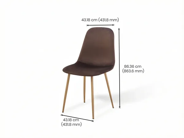 Joey Dining Chair in Brown Color
